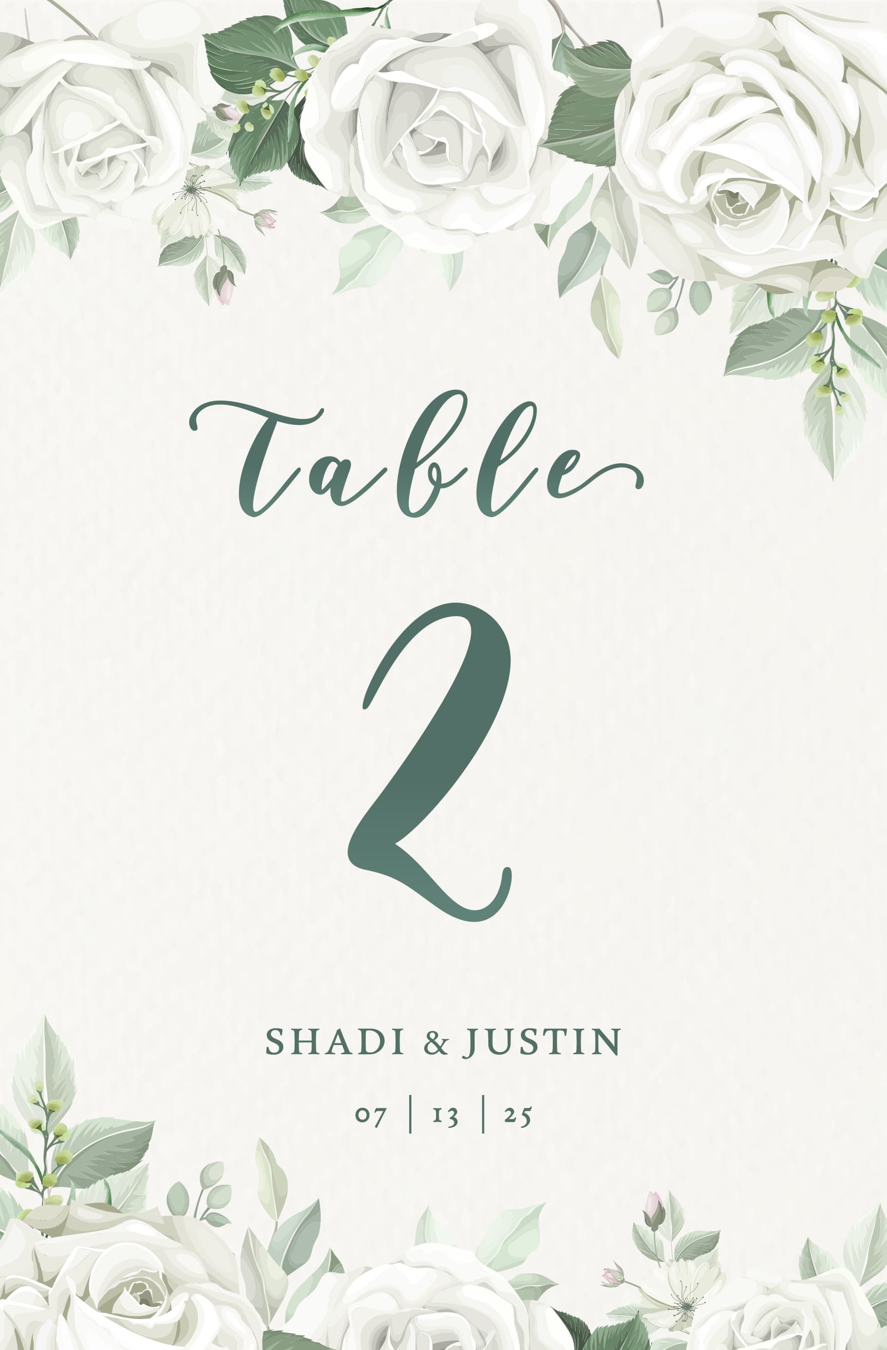 Table sign 2