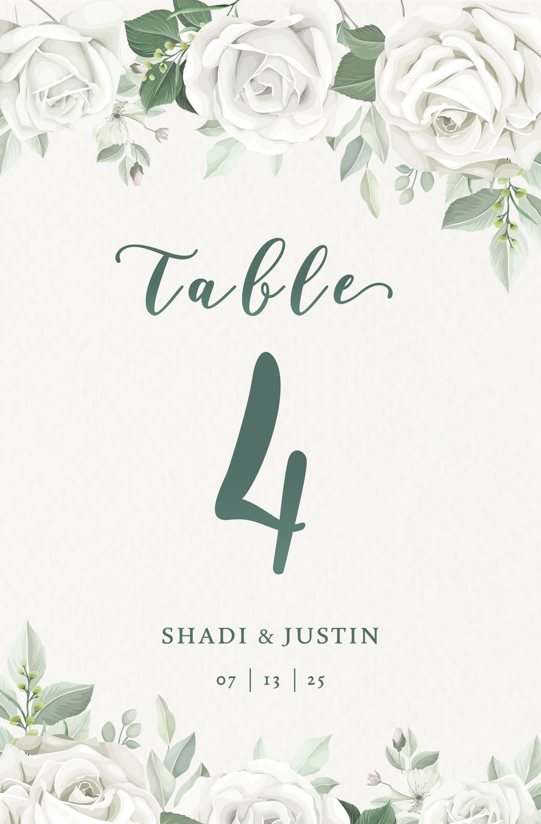 Table sign 4